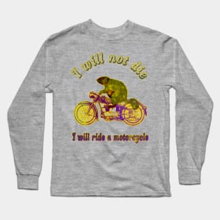 Beaver on a motorcycle Long Sleeve T-Shirt